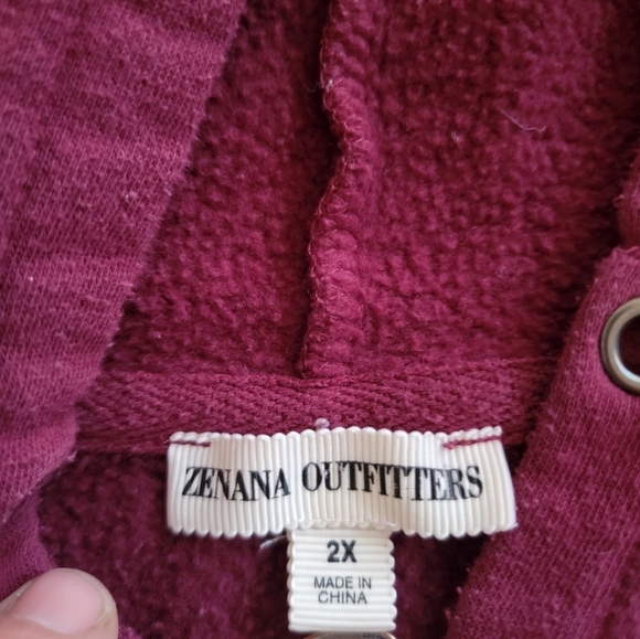 Zenana two way Zipper jacket hoody size 2X - Picture 5 of 8